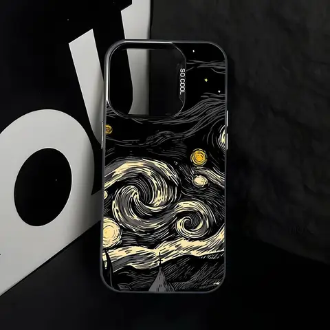 For iPhone 18 17 16 15 14 13 12 11 Pro Max Air 17e 16e Case Van Gogh's Starry Night Art Cover For iPhone XS XR X 7 8 Plus Funda