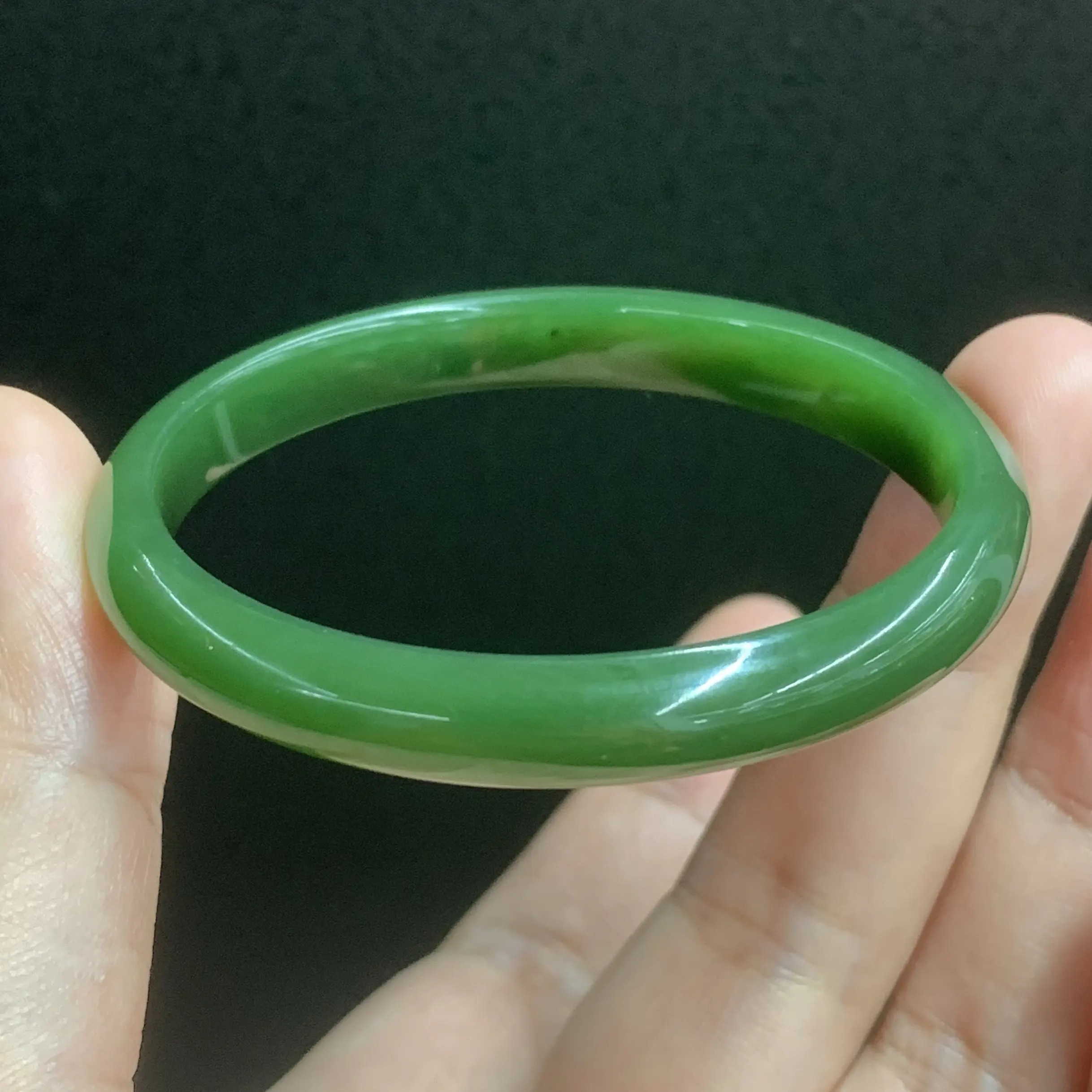 

9 Myanmar jadeite yang green jasper bracelet narrow strip jade bracelet with certificate