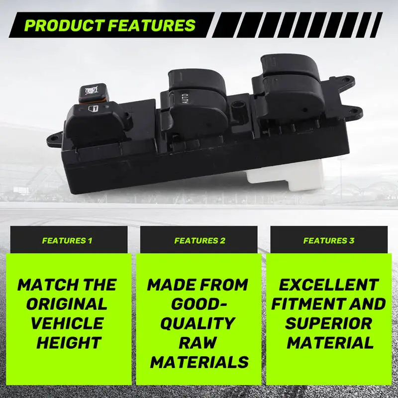 Joli de lève-vitre avant pour Toyota CorTrust84820, commutateur de lève-vitre électrique principal de voiture, magasins 12480-2003, 2008