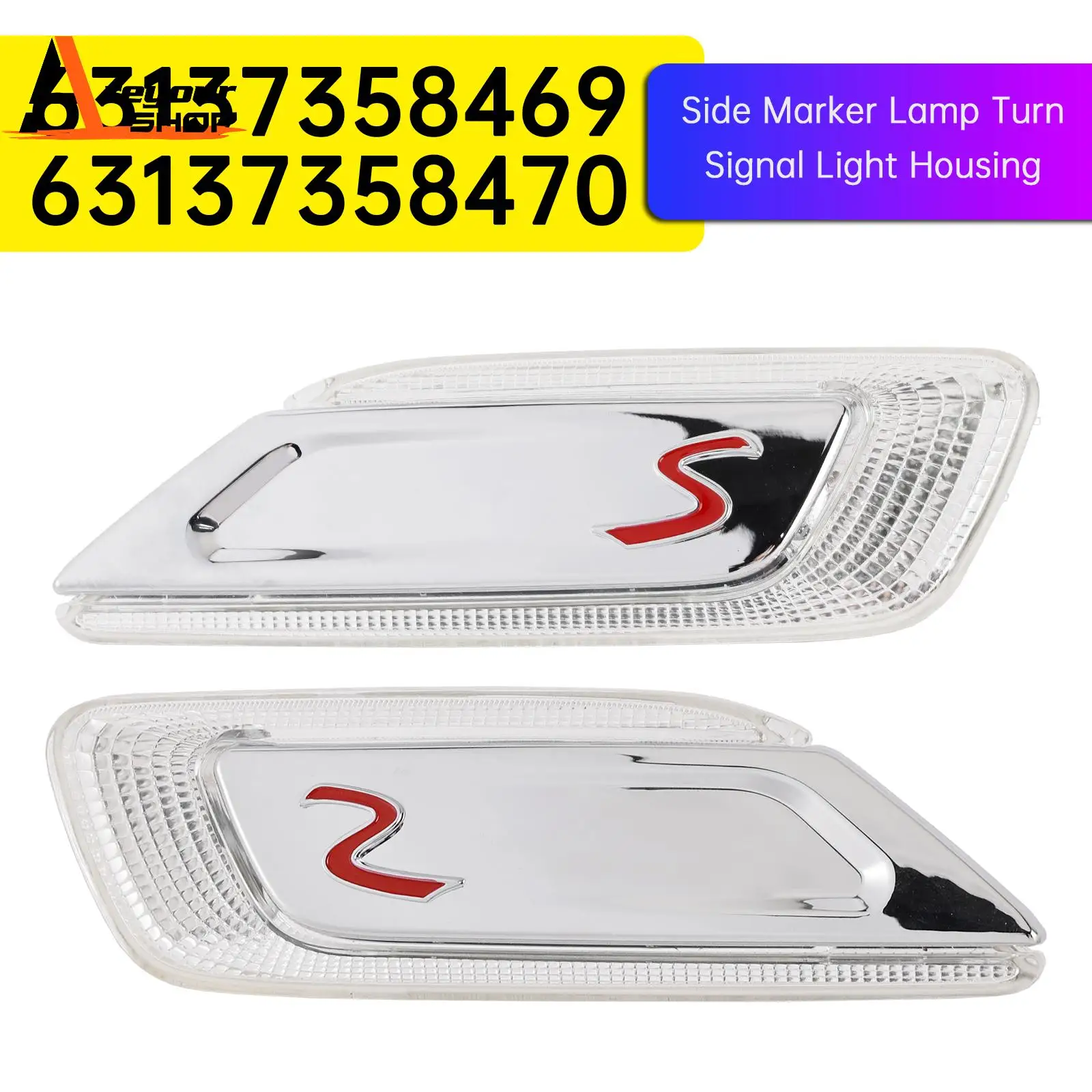 

Areyourshop 1Pc/1Pair Side Marker Lamp Turn Signal Light Housing for MINI F54 Cooper S 2015 2016 2017 2018 2019 2020 2021-2023