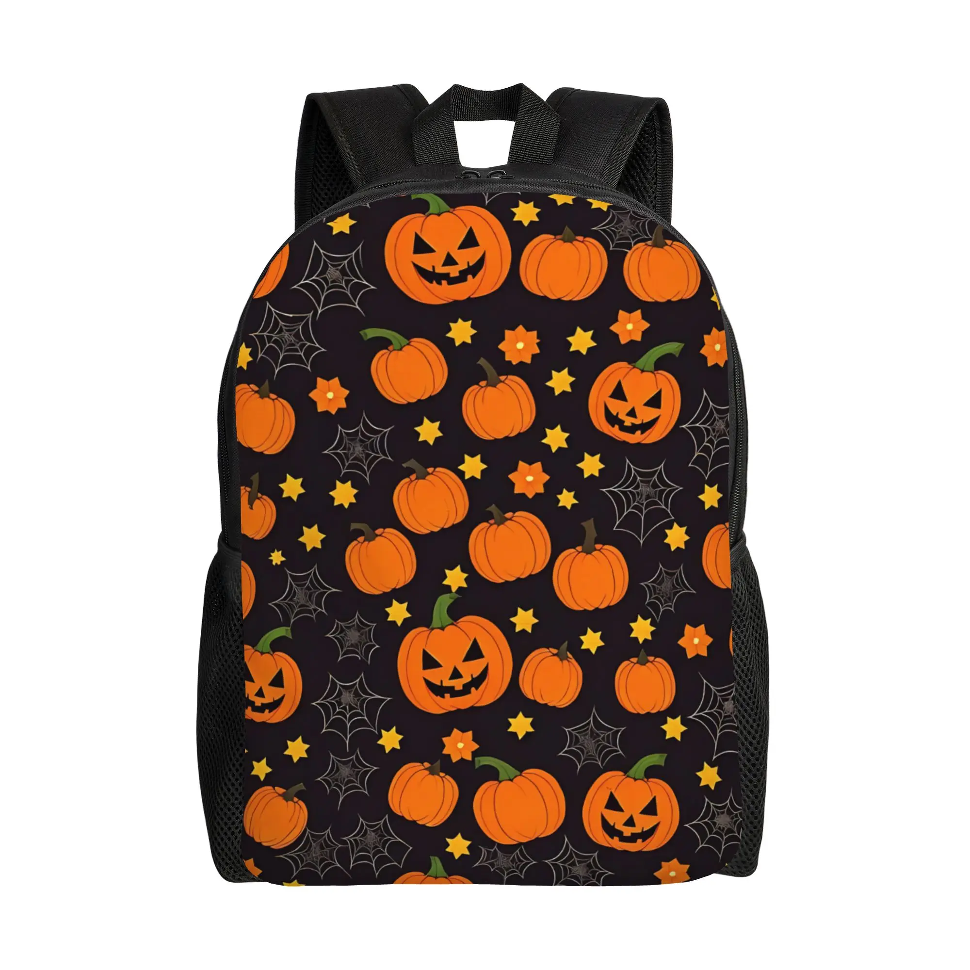 Fashion Autumn air Halloween pattern backpack  mochila Snack Storage Journey Retro Washable Rucksack