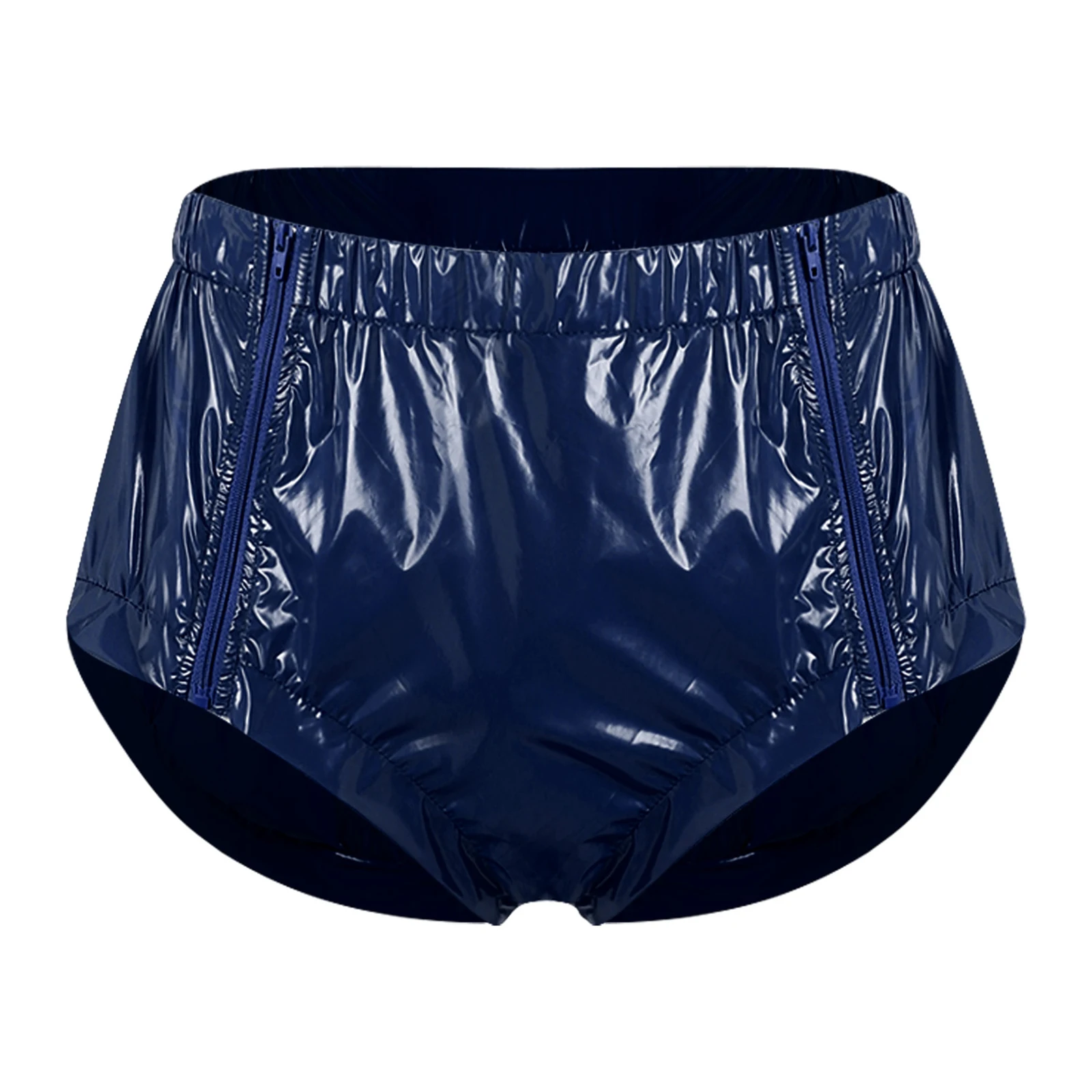 Male Mens Leak-proof Diaper Cover Underwear Zipper Tear-away Waterproof Reusable Briefs for Elderly Caring Nursing Special Needs