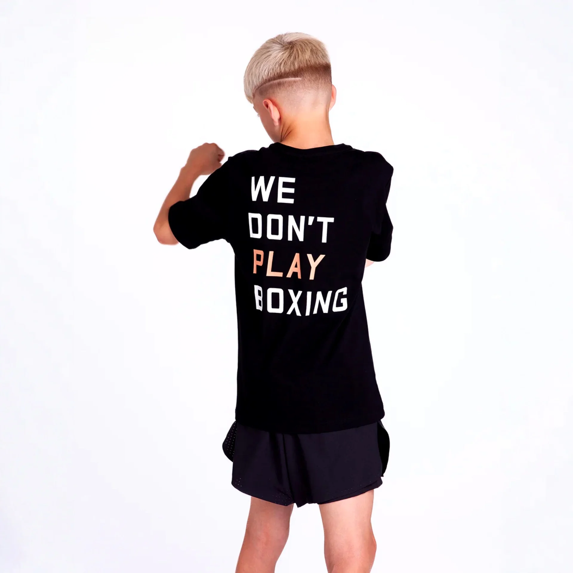 

Футболка Box Kids' Fitn T-irt We Don't Play Boxing Sport с круглым вырезом из смесового хлопка, универсальная, для мужчин и женщин