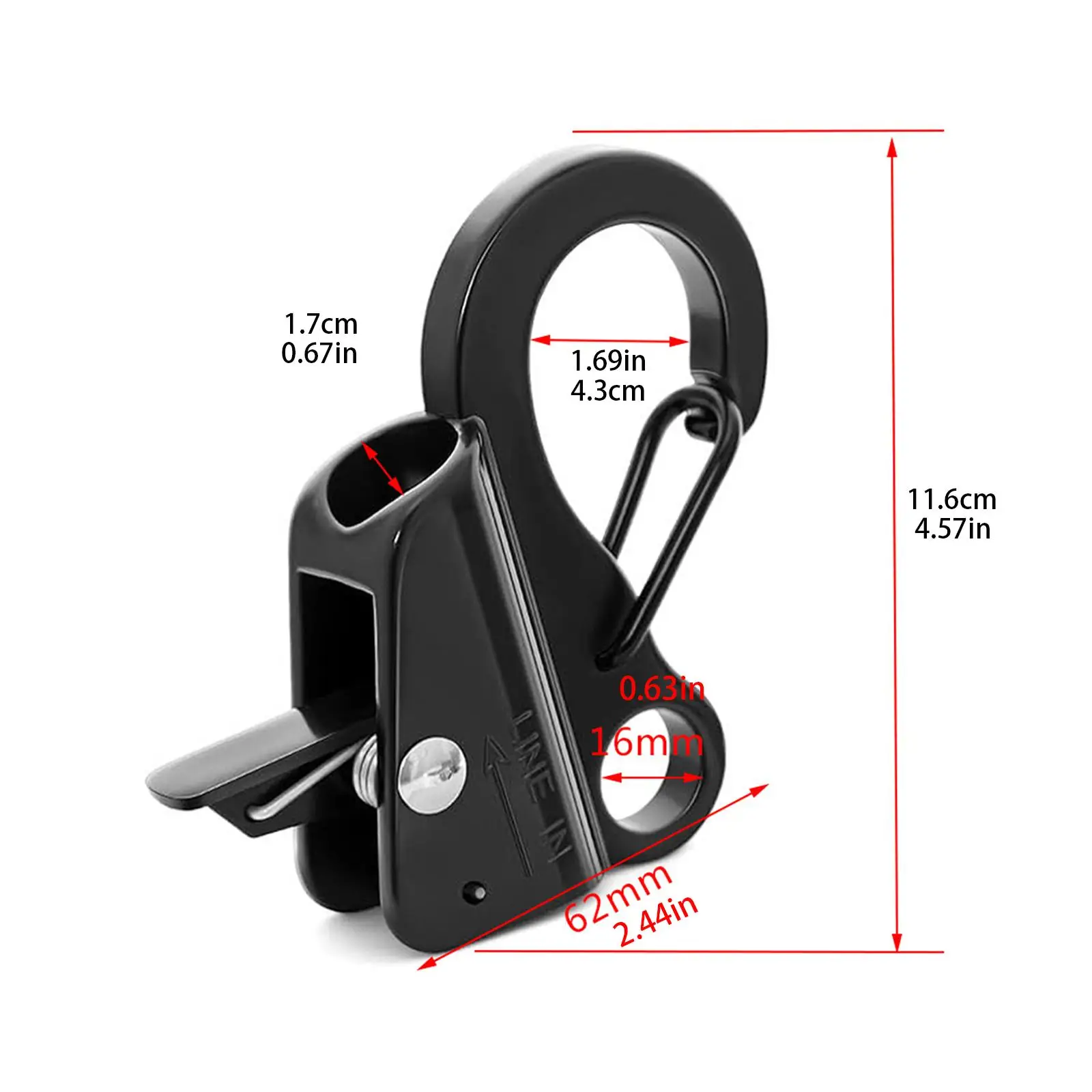 يحمل خطاف مرساة القارب مقاوم للتآكل بوزن 8000 رطلًا مع خطاف منزلق سريع التحرير لـ