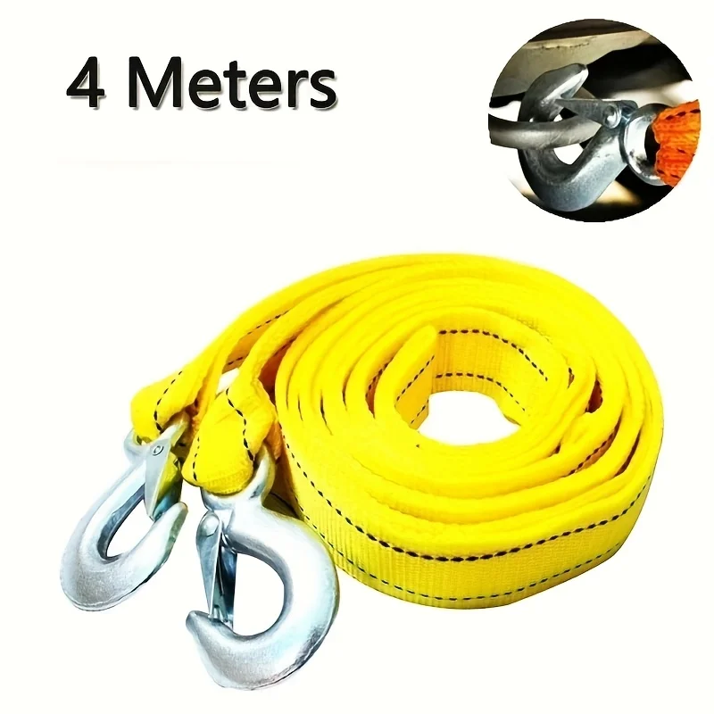 1 Stück 3M/4M Auto-Abschleppseil Schwerlast Zugseil 3 Tonnen/5 Tonnen mit Haken Anhängerseil Pannenhilfe Autozubehör Abschleppseil Auto Abschleppseil Schweres Zugseil Auto Seil mit Haken Abschleppseil mit Haken – Detail 2