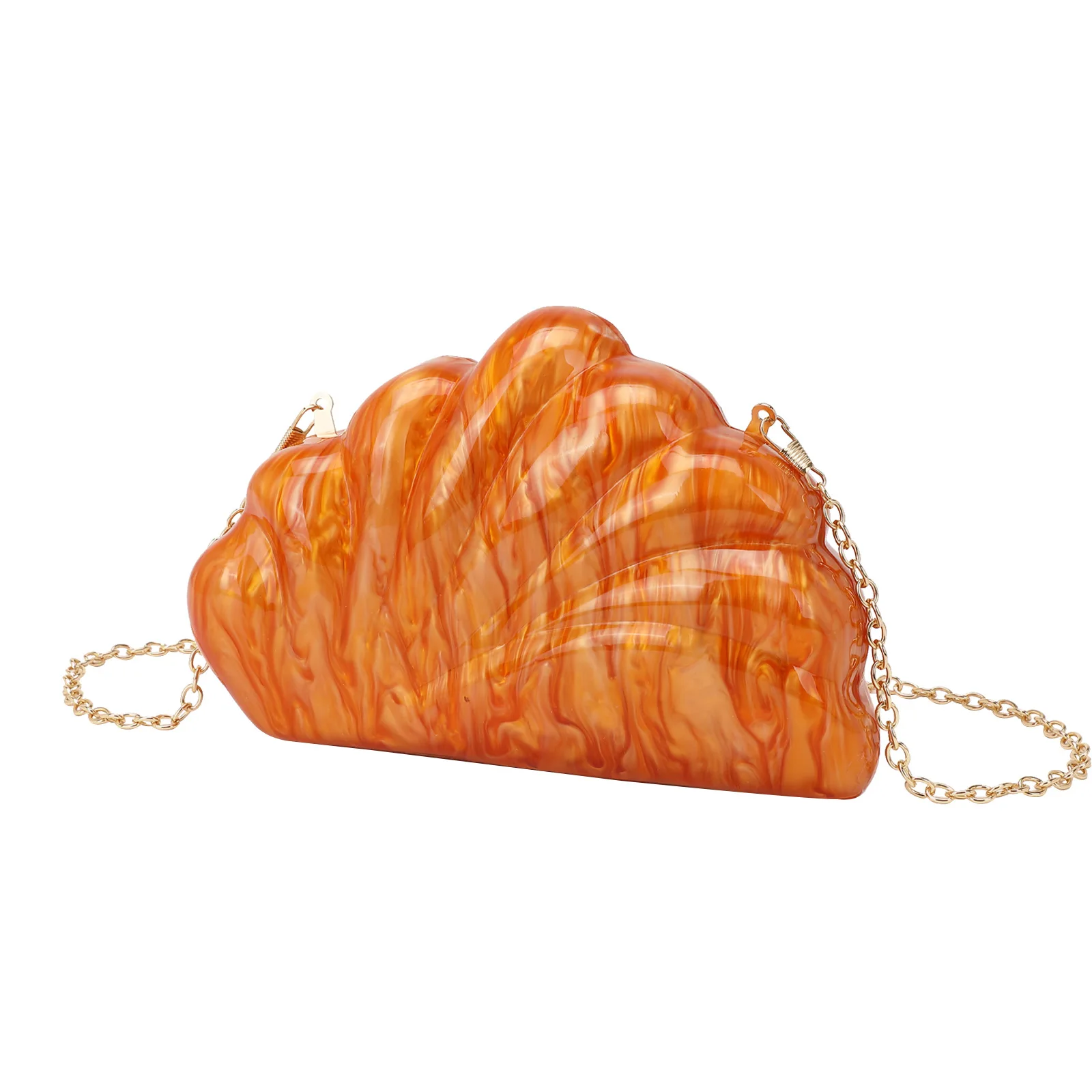 حقيبة يد نسائية من الأكريليك على شكل صدفة، حافظة صلبة، محفظة أنيقة للسهرة لحفلات الزفاف والعشاء والحفلات الراقصة والمواعدة