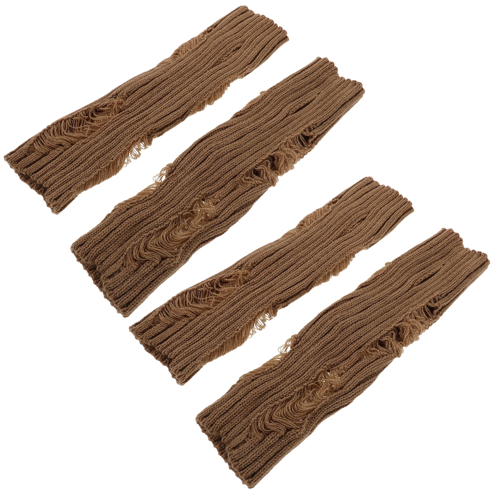 

2Pairs Women Punk Fingerless Gloves Knitted Arm Warmers Sleeves Soft Warm Cold Weather Autumn Winter Gloves Arm Warmers