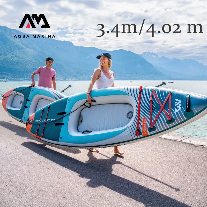 AQUA MARINA Surfboard With Drain Valve Stand-up Paddleboarding Removable Air Chamber Family Kayak Multi-purpose Paddle Board