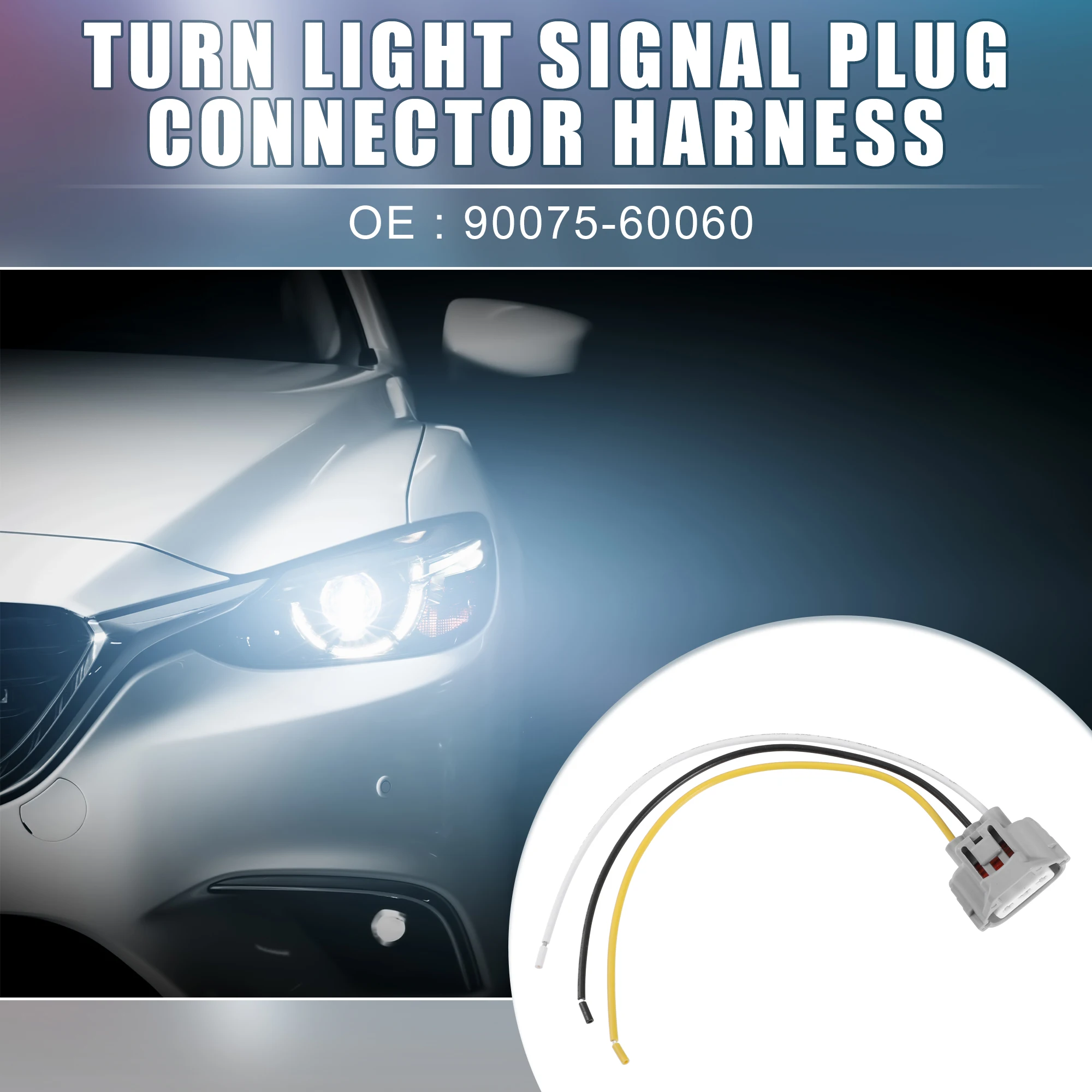 

UXCELL Turn Light Signal Plug Connector Harness 90075-60060 for Toyota 4Runner 04-05