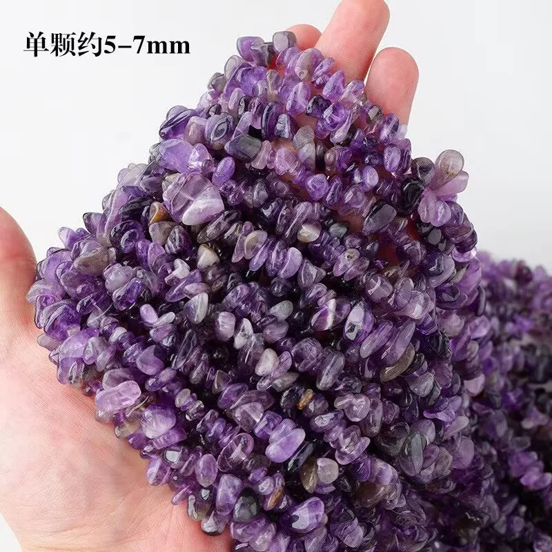 5-12mm Natural Garnet Amethyst Aquamarine Beads Irregular Freeform Chip Gravel Shape Stone Bead DIY Jewelry Making Bracelet view 3