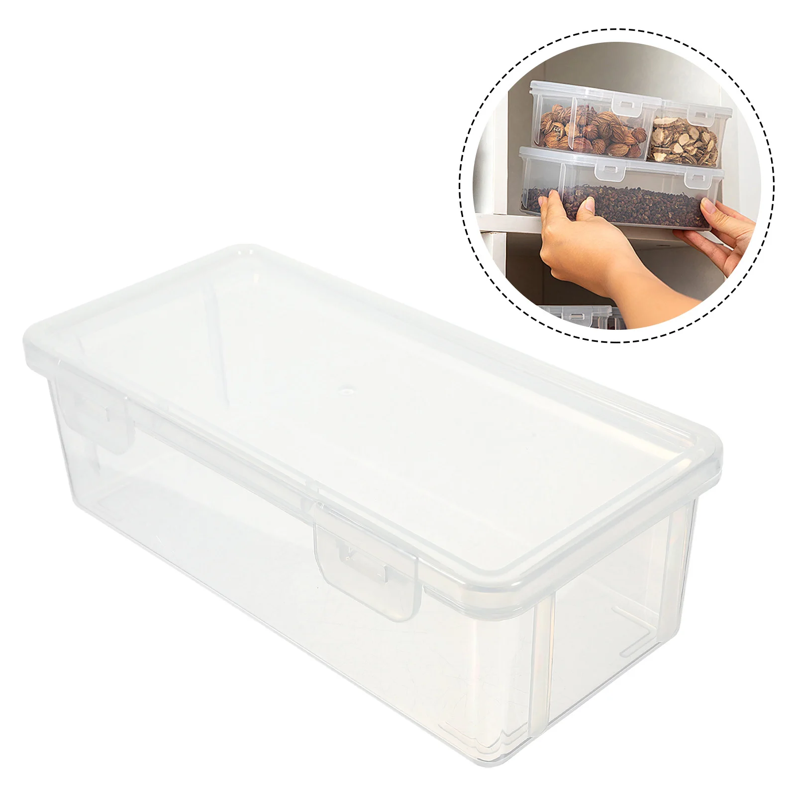 

Bread Toast Leakproof Storage Container 850ml Crisper Fresh Keep Food Box Kitchen Fridge Organizer Bread Container