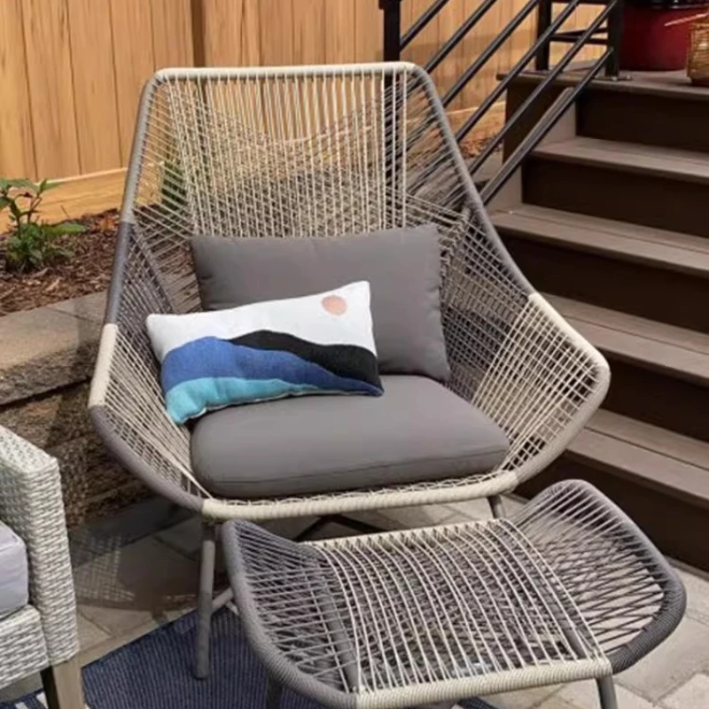 

Outdoor Sofa Courtyard Villa Balcony Rattan Chair Single Leisure Chair Lazy Outdoor Garden Terrace Rattan Sofa