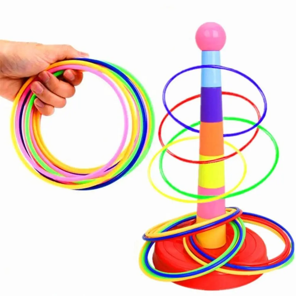 

1pc Outdoor Throw A Circle Sports Toys Stacked Layers Game Parent-Child Interactive Throwing Ferrule Game Sports Circle Ferrule
