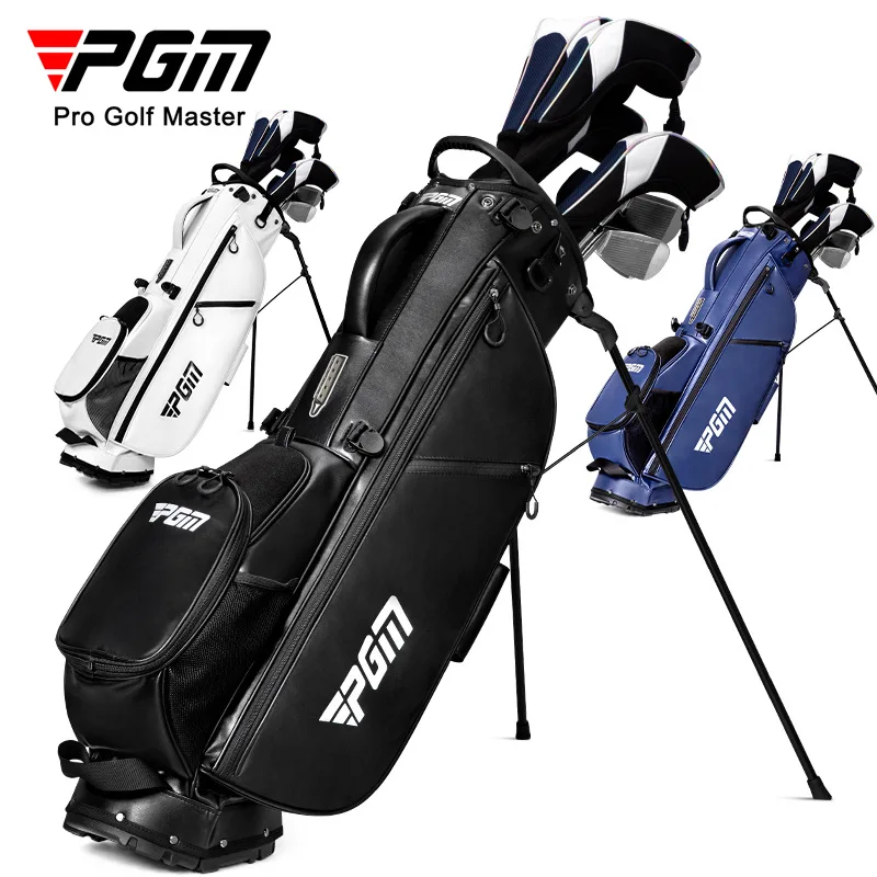 

2023 New PGM Golf Bag Microfiber Leather Men Women Ultralight Bracket Pack Integrated Stand Head Frame Portable Large Capacity