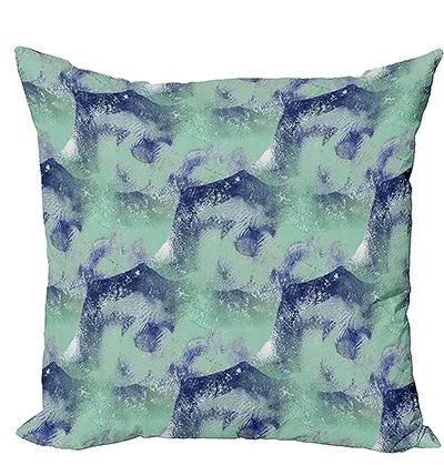 Abstract Pillow Cover Cushion Cover, Modern Printing, Digital Printing, Mint Green Violet Blue Short Plush Pillowcase