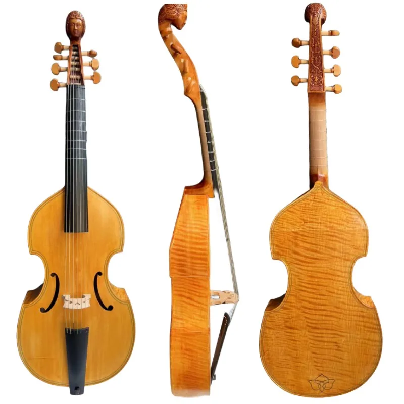 

Baroque style profession maestro whole back 7 string 27" bass viola da gamba