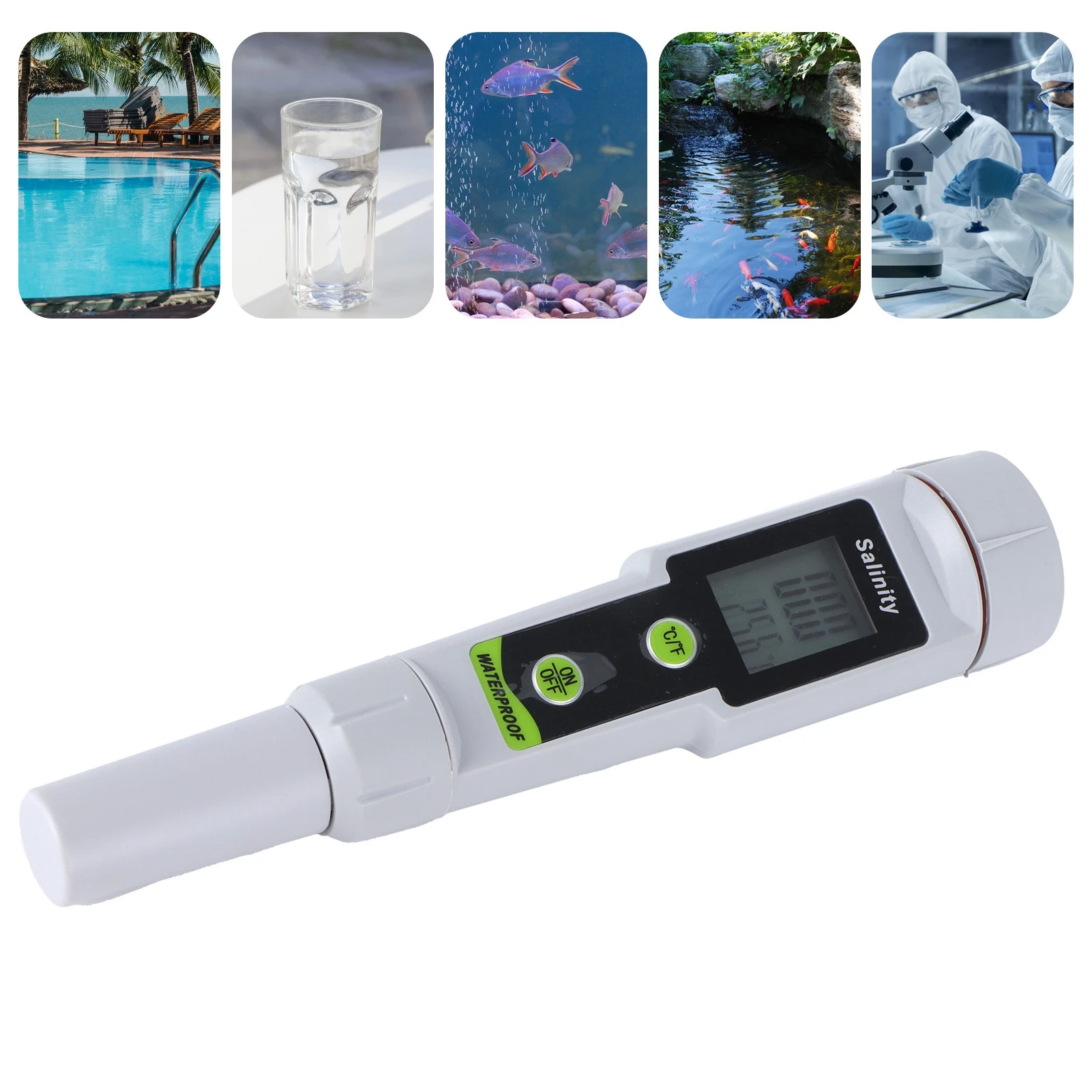 Salinity Meter Digital PenType Salinity Tester for Seawater Salt Water Swimming Pool