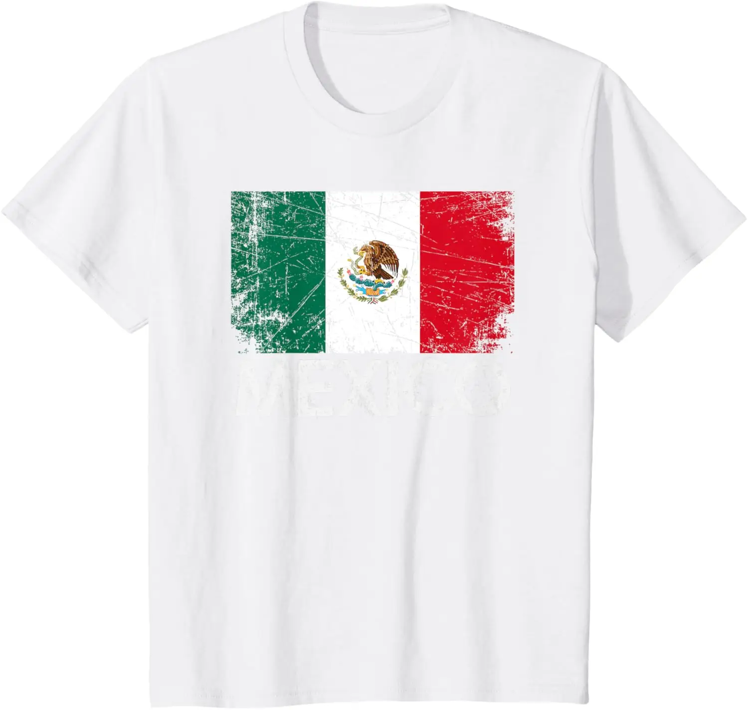 Mexican Flag Vintage Gift Hipster Casual T-Shirt Hip Hop Fashion Loose Short Sleeve Summer Man Tshirt Comfort Breathe Women Tees