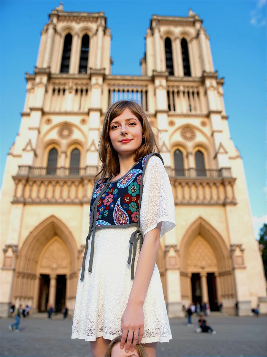 Gilet con lacci ricamati per gilet da donna Abbigliamento Donna Autunno Velluto a coste Senza colletto Allentato Ufficio Lavoro Classico Vintage Slim