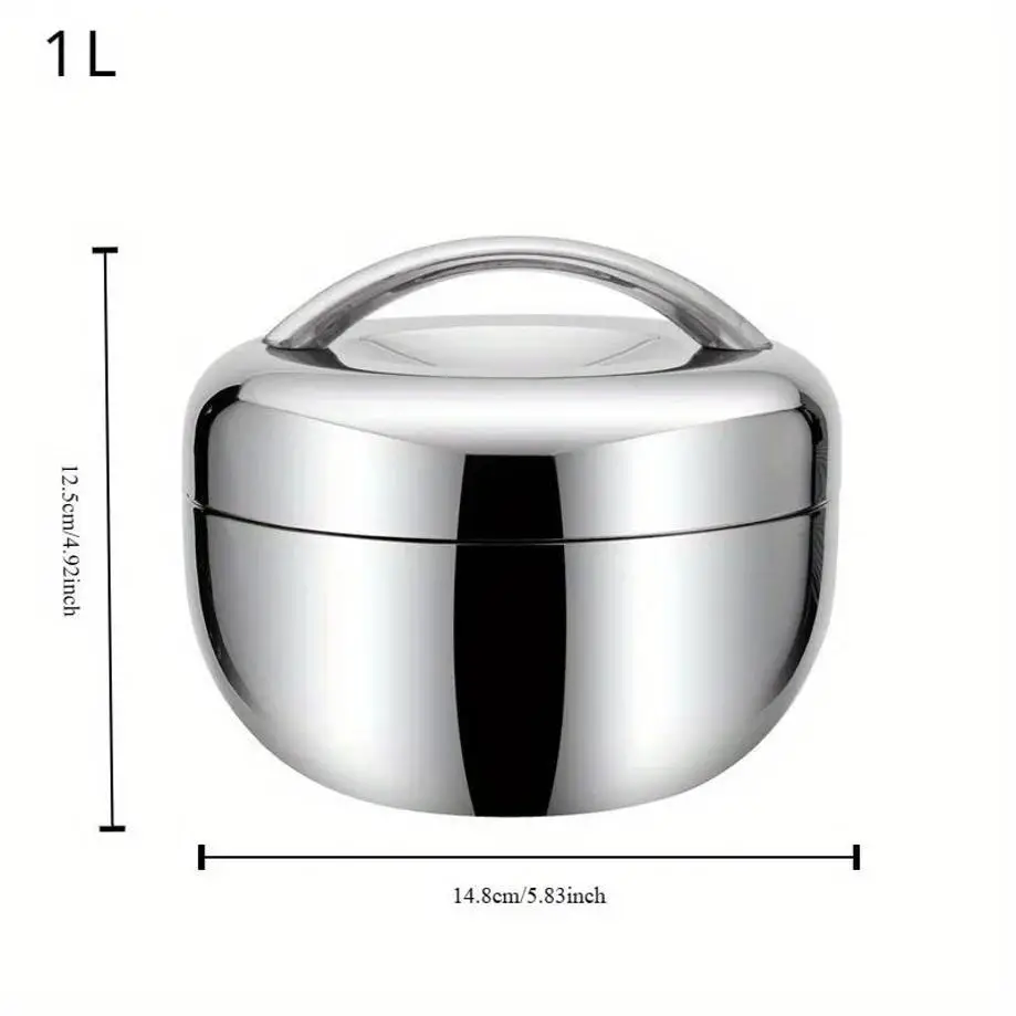 1 Pcs Apple Lunch Box With Circular Lid Office Worker Insulated Stainless Steel Lunch Box Student Partition Portable Lunch Box - view 6