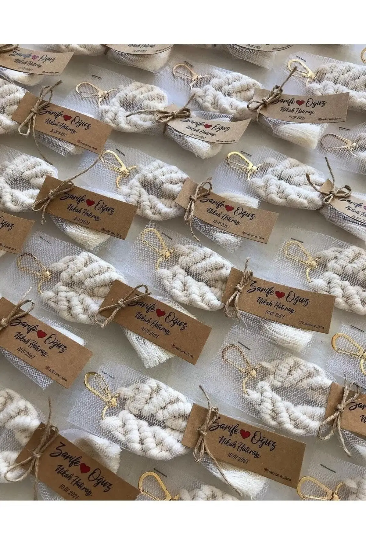 Tassel Handmade Gift Macrame Keychain 20 Pieces