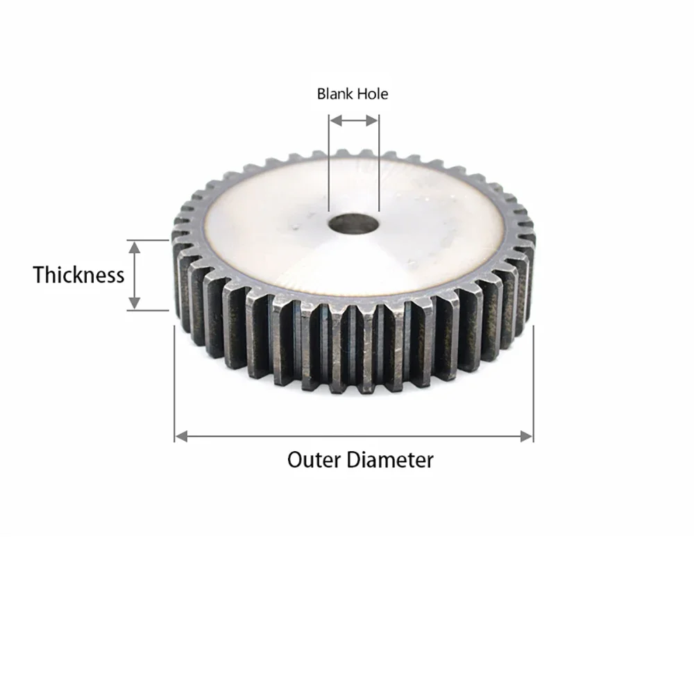 1Pcs Type 3 Positive Gear 45#Steel 3 Mold Cylindrical Gear 12/13/15/16/17/18/19/20/22/25/27 Teeth Metal Transmission Gear