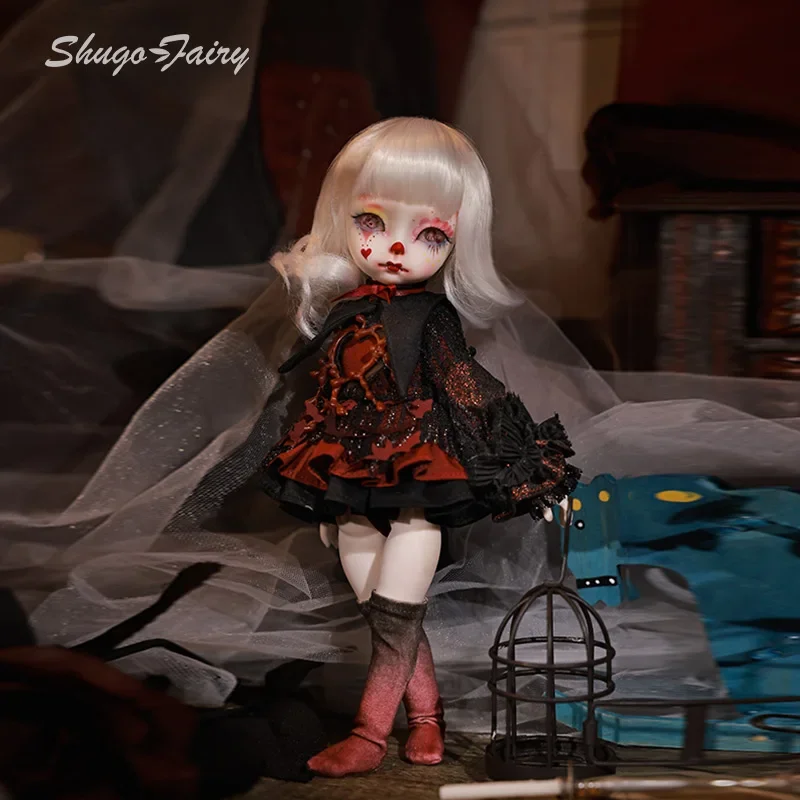 

ShugaFairy Roko1/6 Bjd Doll Halloween Hearts Clown Sad Style Party High Quality Ball Jointed Dolls Toys