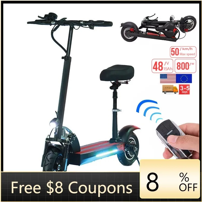 

STLF WJW CJM EU/US Warehouse High Power off Road E Scooters with Seats 48v 800w Fat Tire 10inch High Speed Electric E-Scoter El