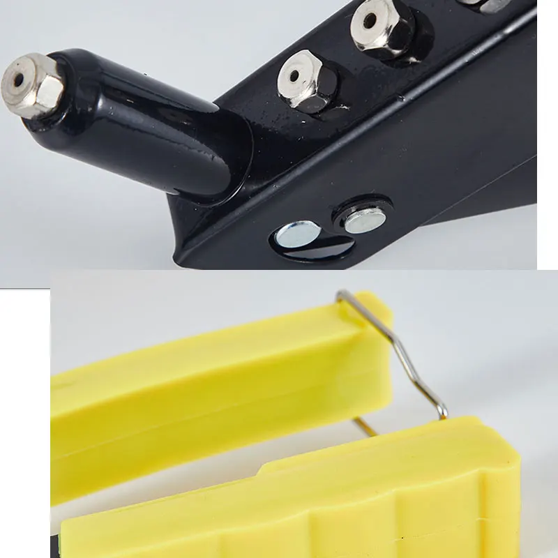 Hand Rivet Gun Manual Nut Core Pulling Riveter Nail Tool 4 Dies 2.4mm 3.2mm 4.0mm 4.8mm Nutsert Riveter Gun Hand Tool Repair Kit