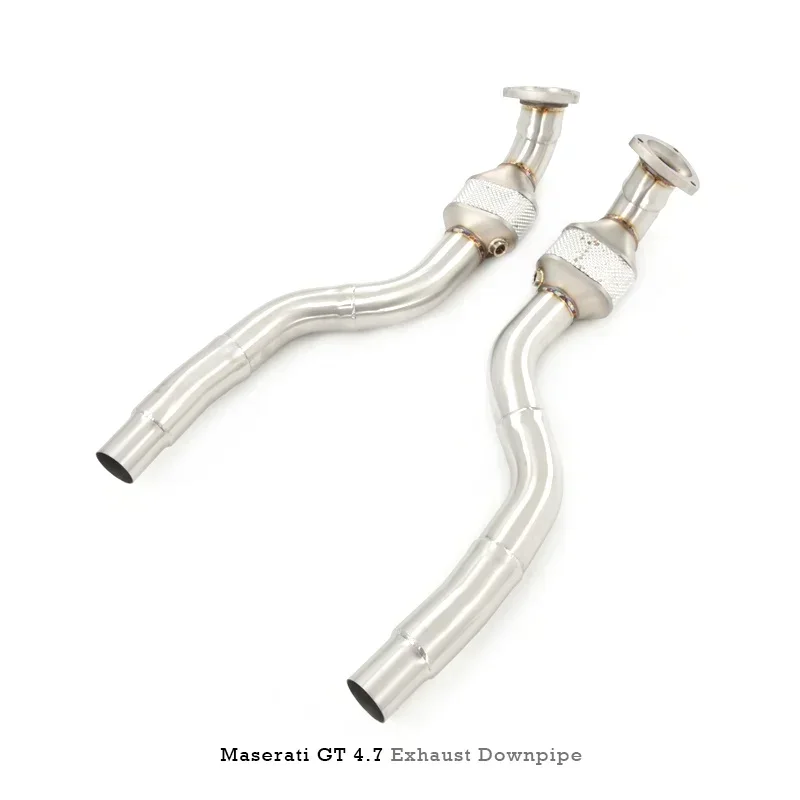 Section High flow Pipes Exhaust Pipes branch downpipe Exhaust Pipe with  For Maserati Gran Turismo/GT 4.7