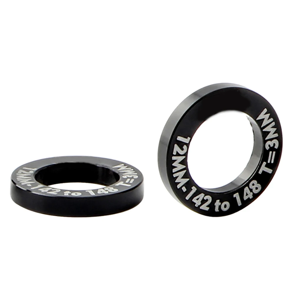 

2Pcs Hub Conversion Spacer Bike Wheel Gasket Mountain Parts Spacers Bicycle Black Aluminum Durable Lightweight For Road Bike