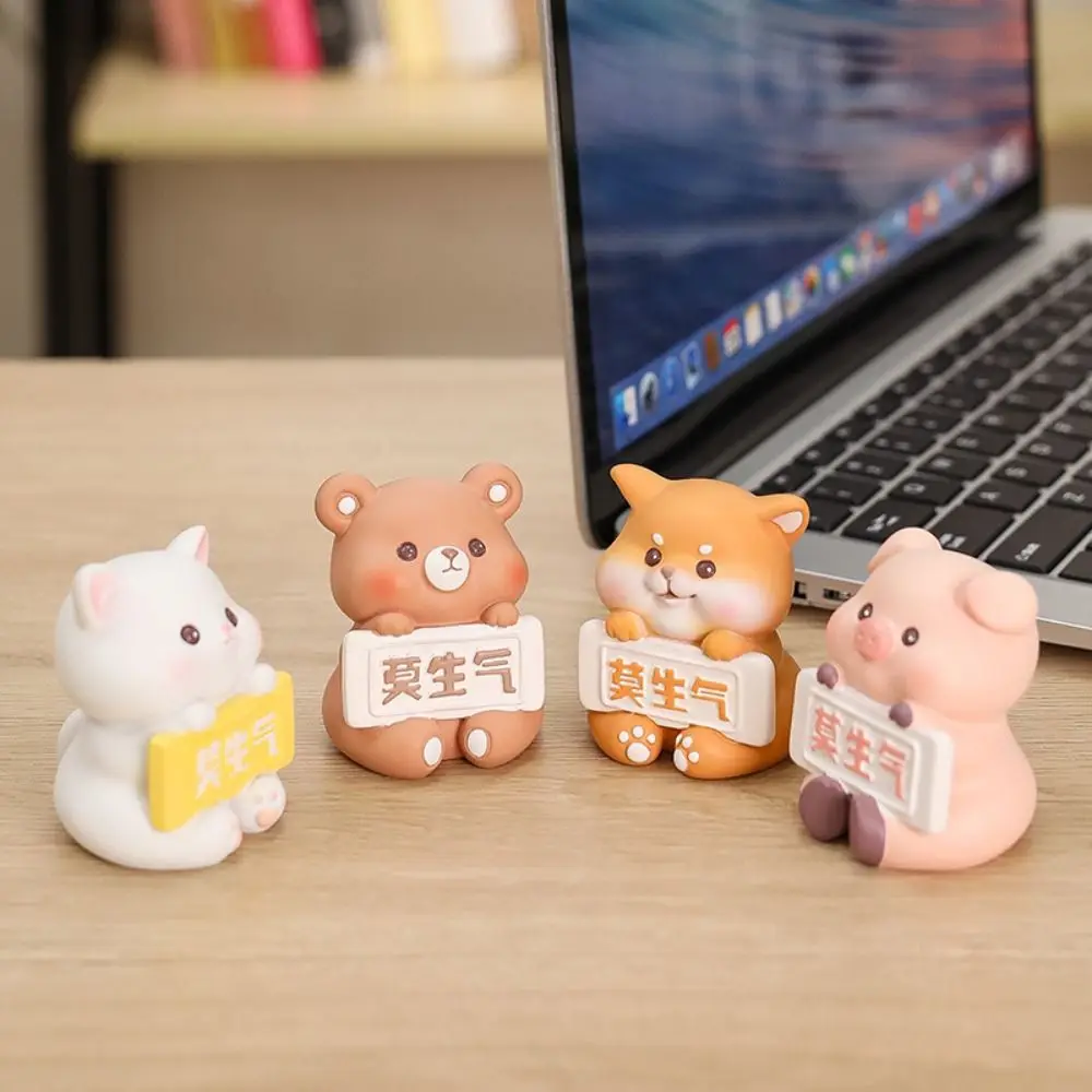 Micro Landscape Animal Figure Toys Pig Bear Simulation Dog Model Cartoon Mini Panda Animals Figures Automotive Ornaments