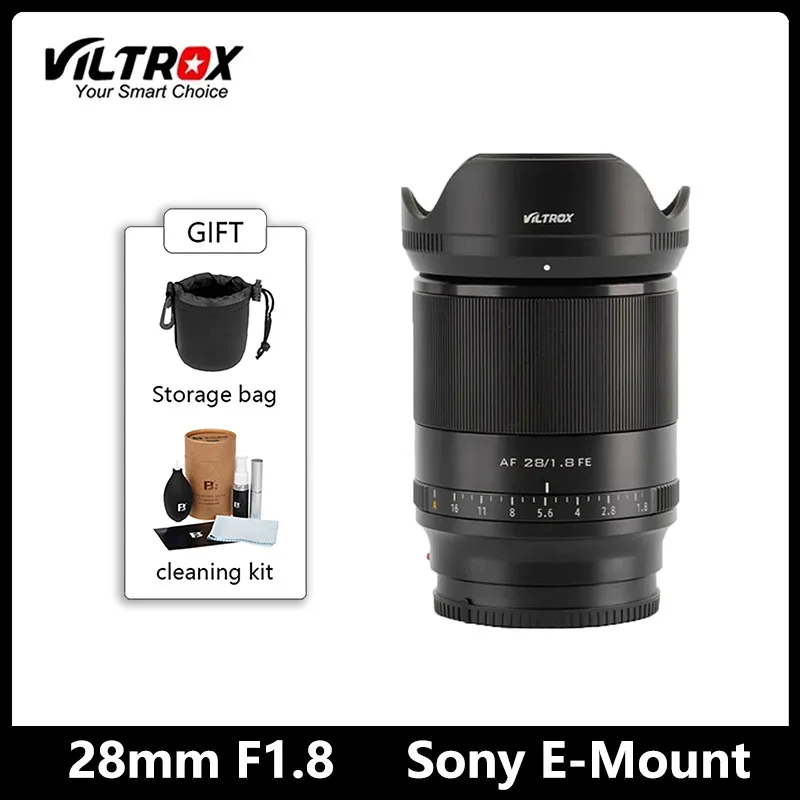 

VILTROX 28mm F1.8 Full Frame FE Mount Auto Focus Wide-angle Prime Lens for Sony E-Mount Camera A7II A7III A7RIII A7SIII A7II A7R