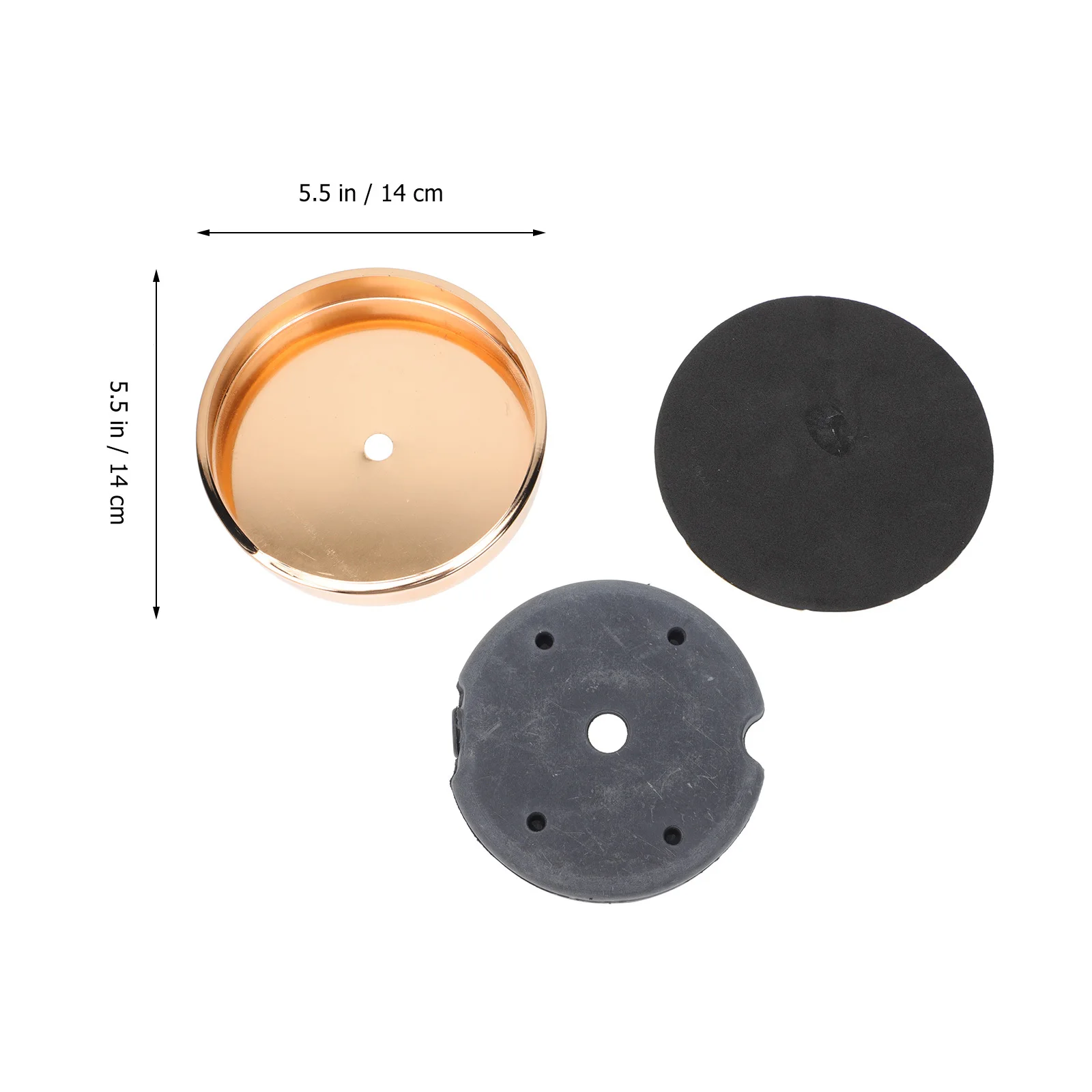 

1 set Golden Desktop Lamp Chassis Round Compact Light Base Plate Durable Office Bedroom Night Light Decoration Accessory