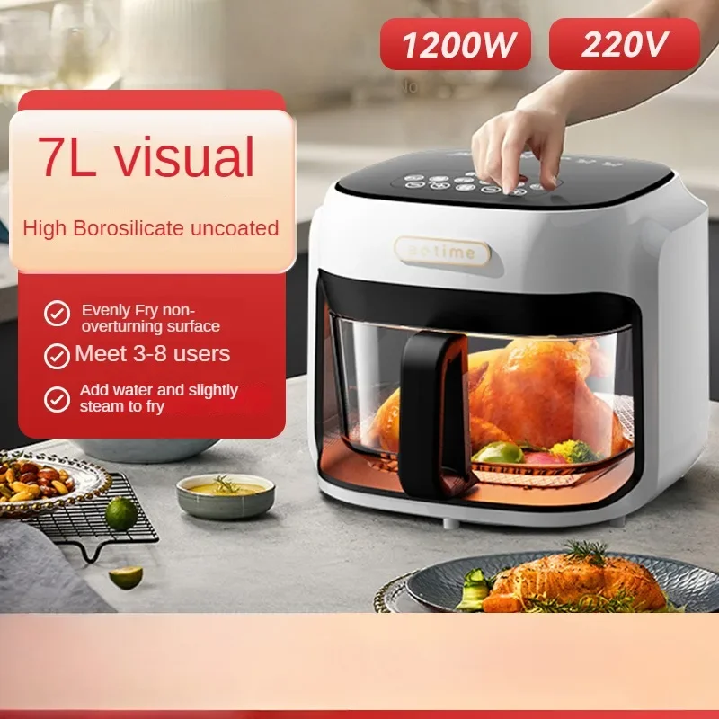 4.0-7.0L Air Fryer Smoke-free  Fully Automatic Visible Non-Stick Cooker Kitchen Utensils  Multi-functional Integration 110-220V