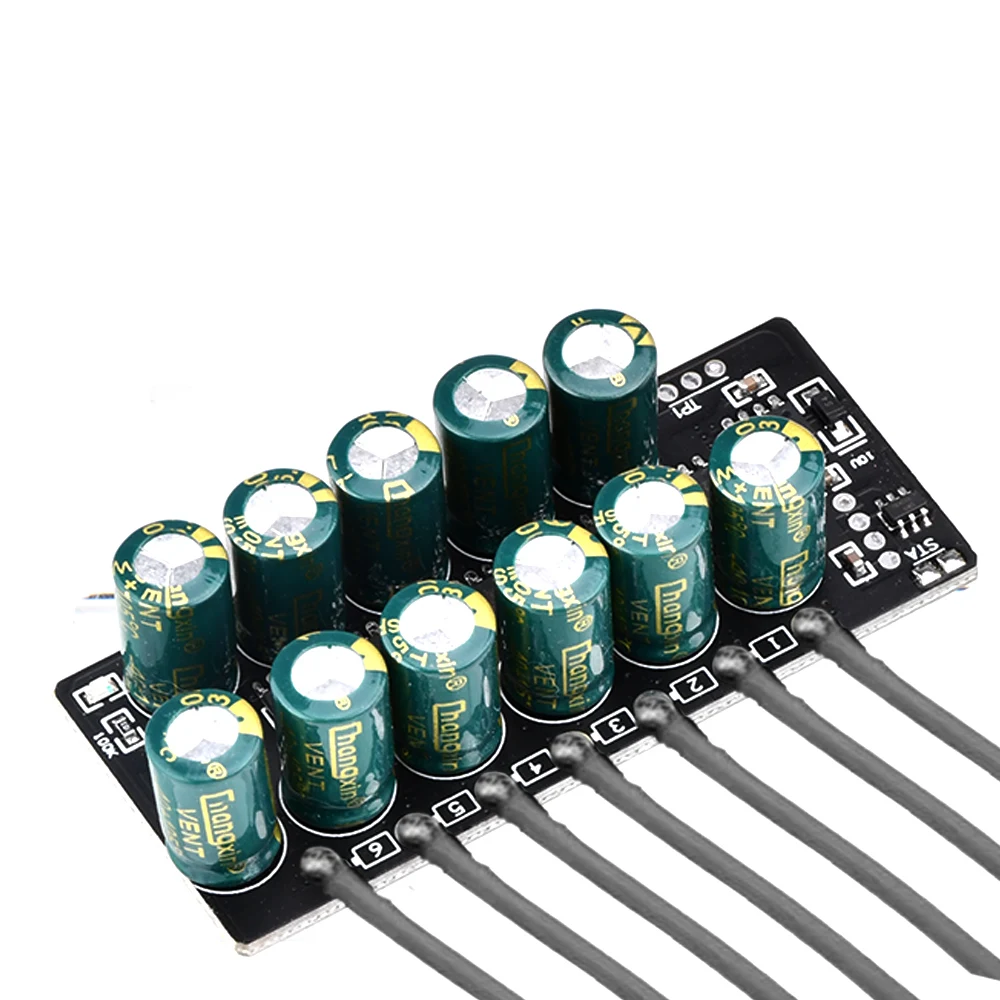 2A Active Balancer Equalizer 3S 4S 6S 7S Li-ion/Lifepo4/LTO Lithium Battery Cell Group Balance Module Capacitor Energy Tansfer