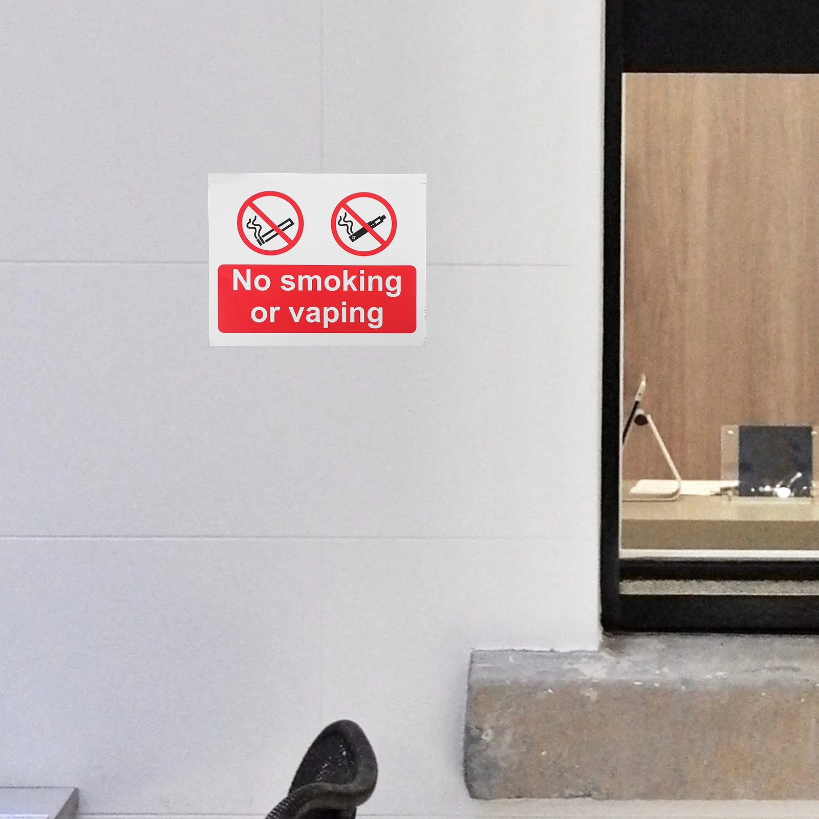 

5 Pcs No Smoking Instruction Stickers Indoor Decal Notice Labels Area Smoke Placards High Visibility
