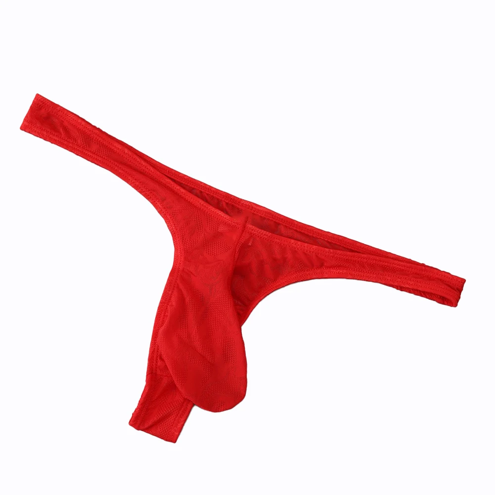 Comfy Fashion Brief Mens Underwear Not Nylon See Through Thongs Underpants Wear-resistant Brand Breathable Fitted