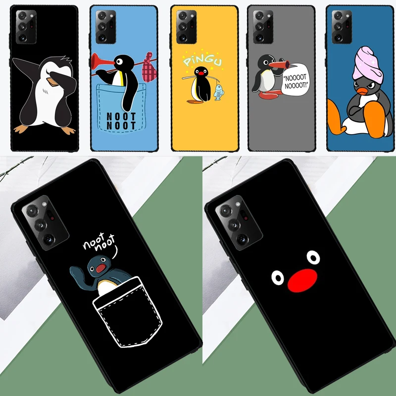 Cartoon Pingu Penguin Phone Case For Samsung Galaxy S10 S8 S9 S22 S23 Plus Note 10 20 S20 FE S21 FE S22 S23 Ultra Cover