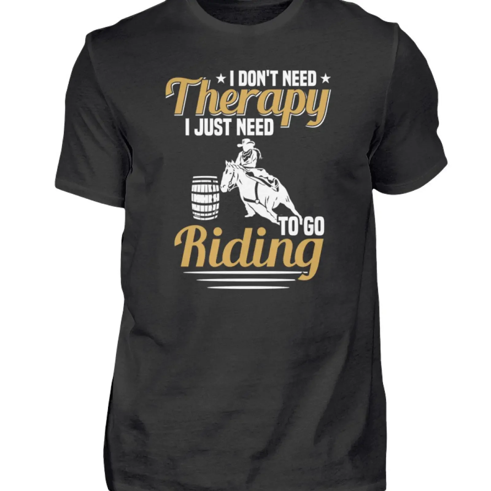 Camiseta para hombre Rider I Don amp 39 t Need Therapy Just To Go Riding Horse Farm, estilo vintage, lavada, con gráfico streetwear