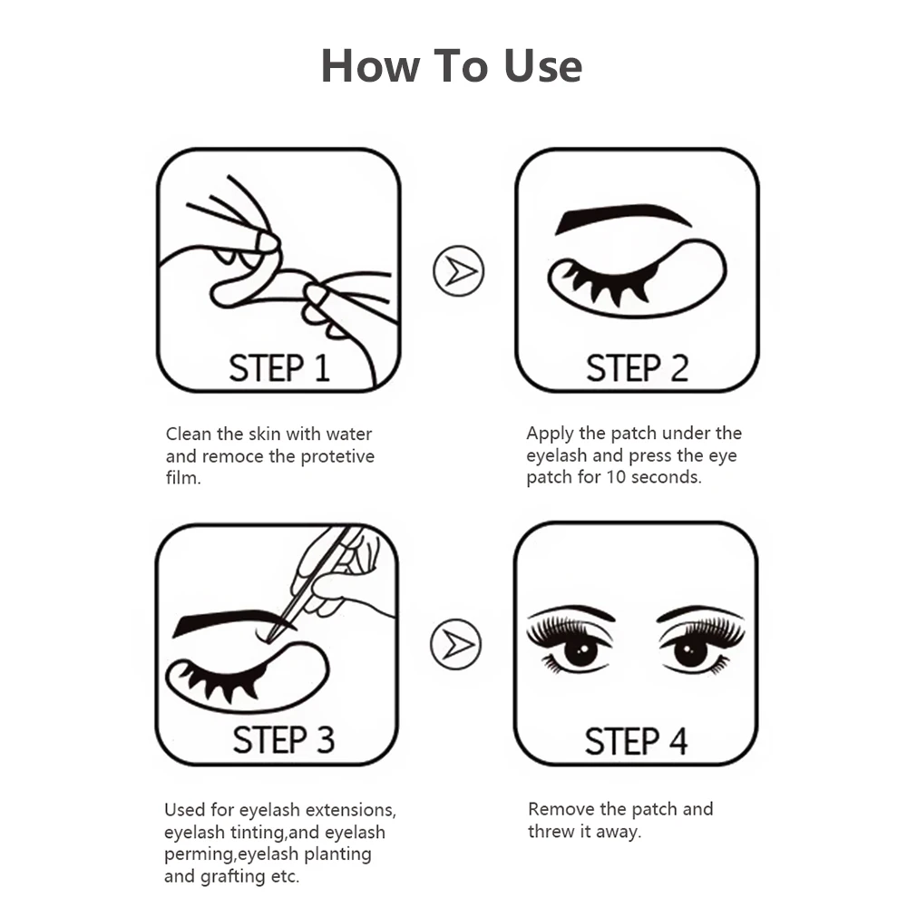 50 Paar Wimpernverlängerungs-Patches, Hydrogel-Patches, Gel-Pad, Make-up, Wimpernlift-Werkzeuge, unter den Augenklappen, Pads für Wimpernverlängerung – Detail 8