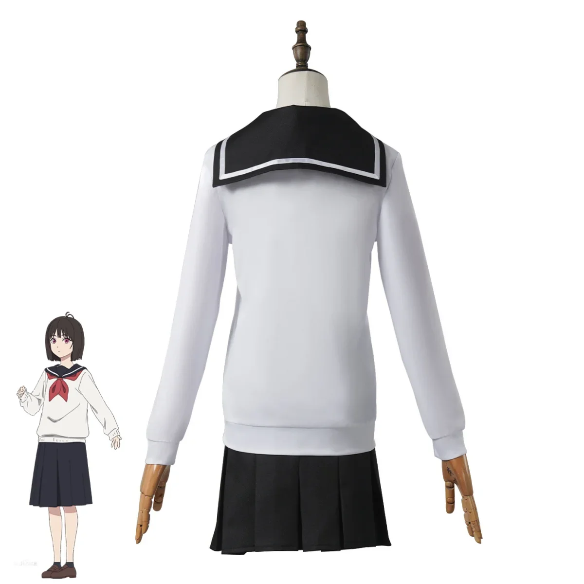 SHOSHIMIN Anime disfraz de Cosplay de oveja Yukina blanca, Tops de manga larga, uniforme escolar para mujer, encantador