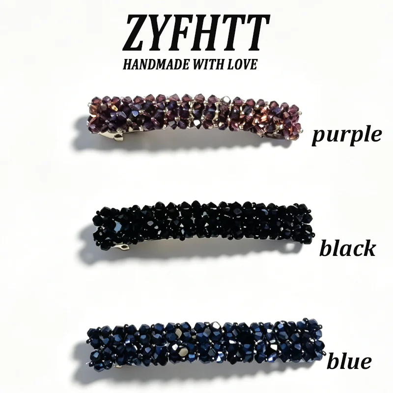 1/3 Stück ZYFHTT Strass-Metall-Haarspange für Damen, Elegante Seitenspange, Modische Mädchen-Haarnadel, Haaraccessoires – Detail 16