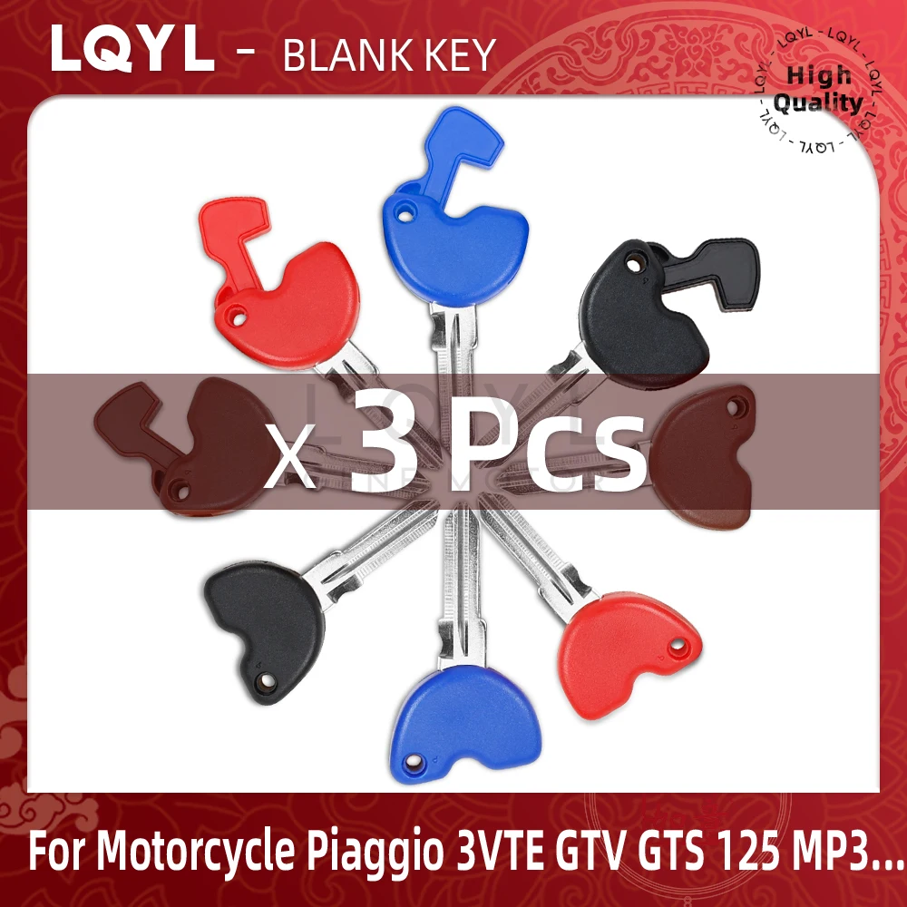 3 Stuks Blanco Sleutel Motorfiets Vervangen Ongesneden Sleutels Voor Vespa Piaggio 3VTE 125 250 300 GTV VESPA LXV150 GTV250 GTS GTS250 GTS300 795