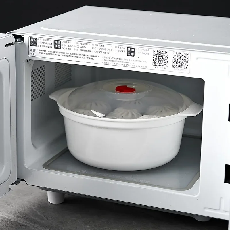 Microwave Oven Special Box Heated Pot Rice Hot Rice Steamed Buns Noodles Bowl Household Kitchen Food Cooking Container Tableware