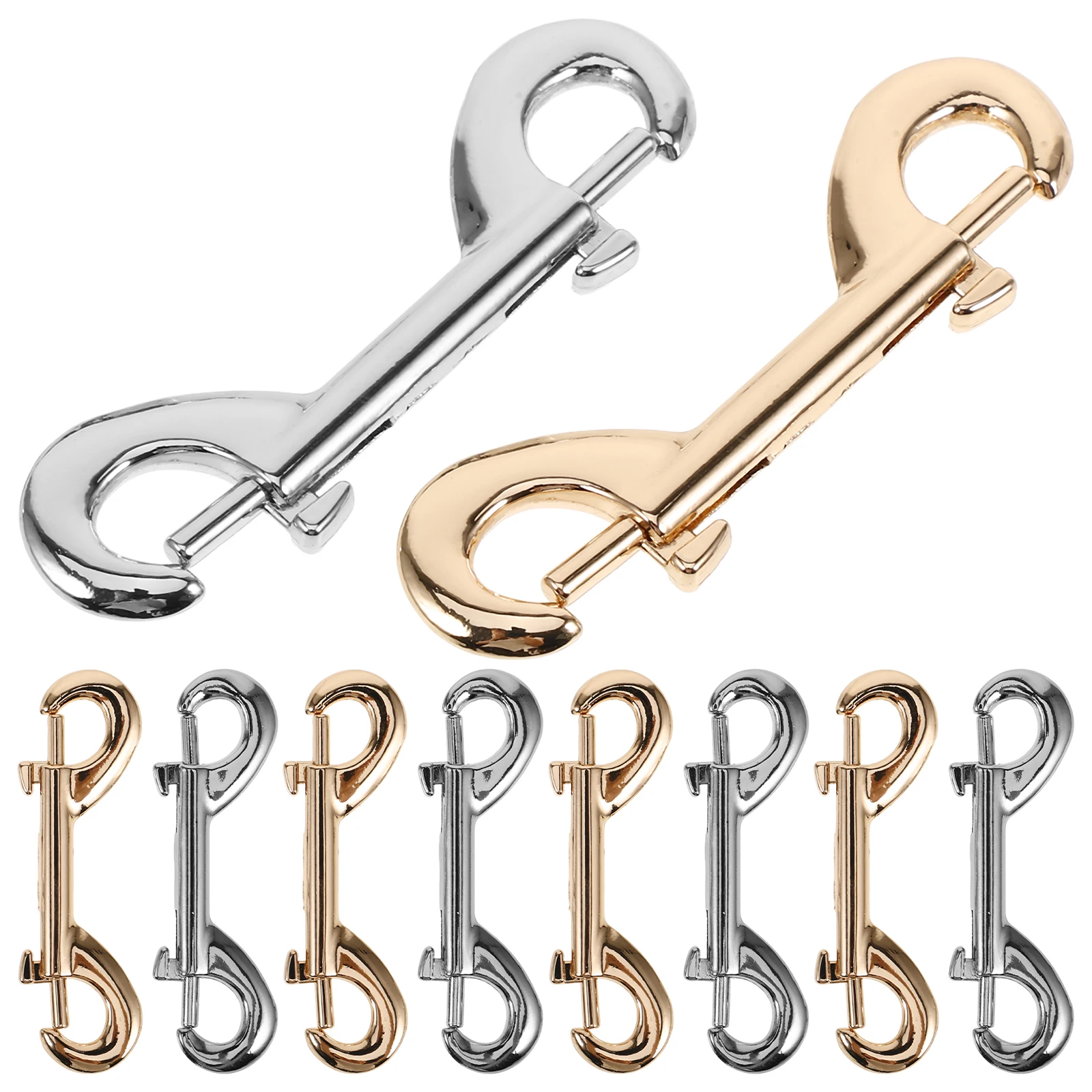 

10 Pcs Pet Dog Leash Hooks Multipurpose Snap Fast Eye Safety Car Alloy Double Ended Clip for Collars Zinc Clips Metal