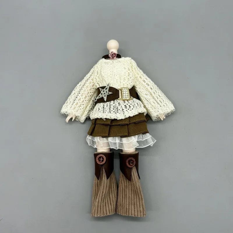 1/8 BJD Doll Clothes Accessories Vintage Small Fresh Style Forest-style Lolita Dress For OB22/OB4 Azone BJD Doll DIY Dress Up