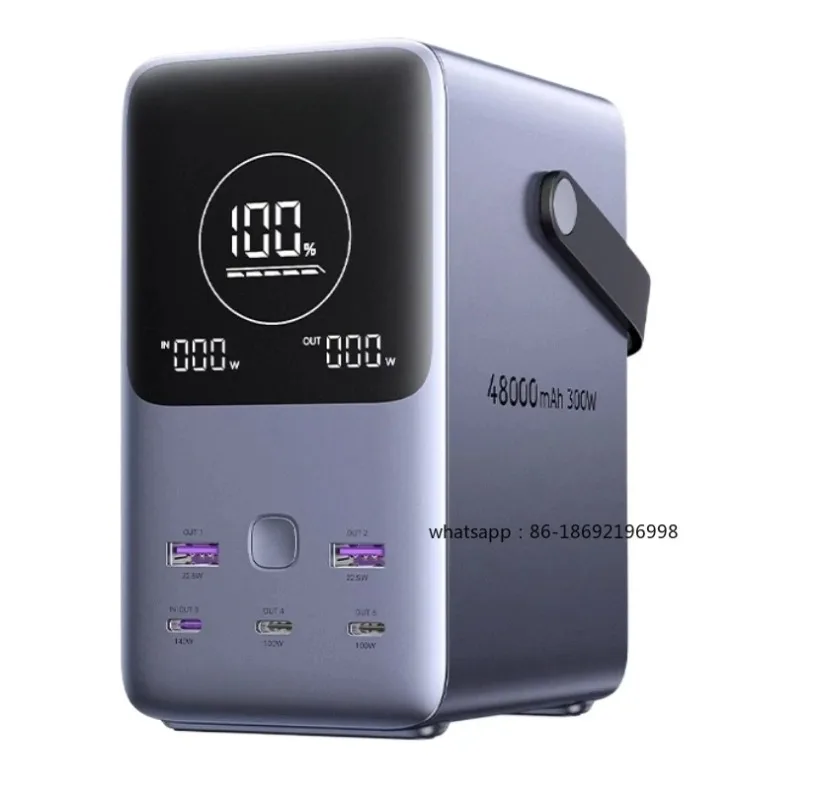 

300W 48000mAh Portable Fast Charging Charger Power Bank 6 in 1 Portable Led Display Power Station