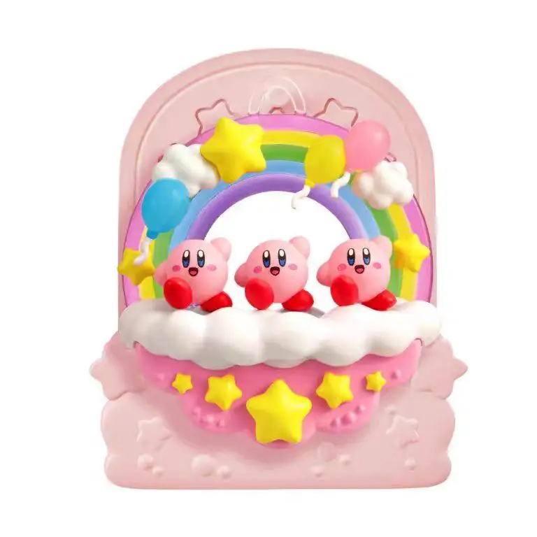 리멘트 커비 맨마 루프 블라인드 박스 피규어 라운드 퍼스펙티브 리스 장식품 데스크탑 장식품 애니메이션 게임 팬들을 위한 수집품