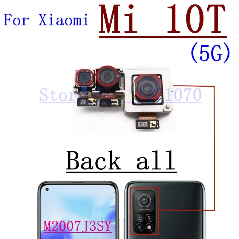 

Front Rear Camera For Xiaomi Mi 10T Pro Lite 5G Frontal Selfie View Wide Back Facing Main Camera Module Flex Cable Spare Parts